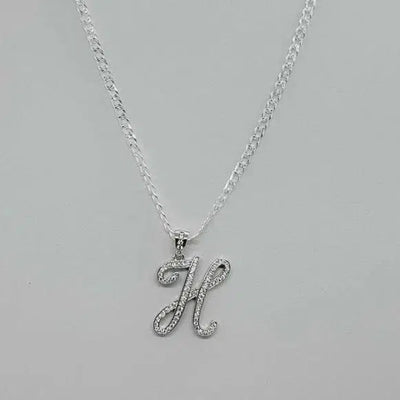 Brand New Sterling Silver 925 Letter H Necklace