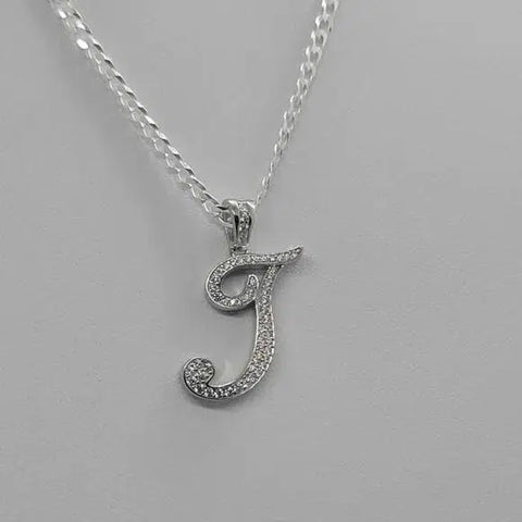 Brand New Sterling Silver 925 Letter T Necklace