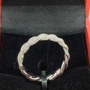 18K White Gold Plated Cubic Zirconia Ring – Timeless Elegance