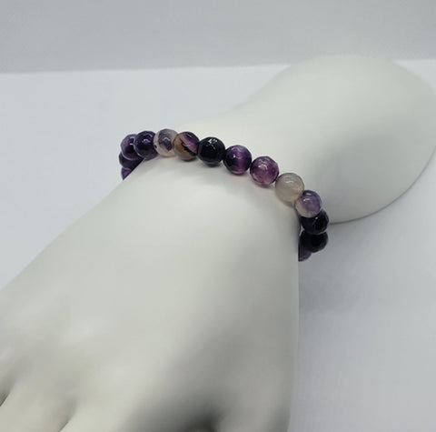 Purple Agate Gemstone Bracelet – Brand New