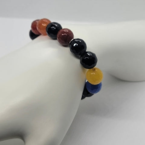 Radiant Multi-Color Agate Stone Bracelet