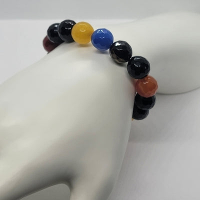 Radiant Multi-Color Agate Stone Bracelet