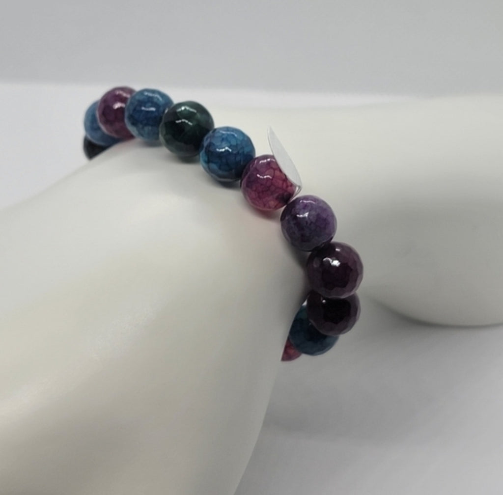 Radiant Light Multi-Color Agate Stone Bracelet