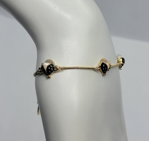 Golden Ladybug Charm Bracelet – 18K Gold-Plated