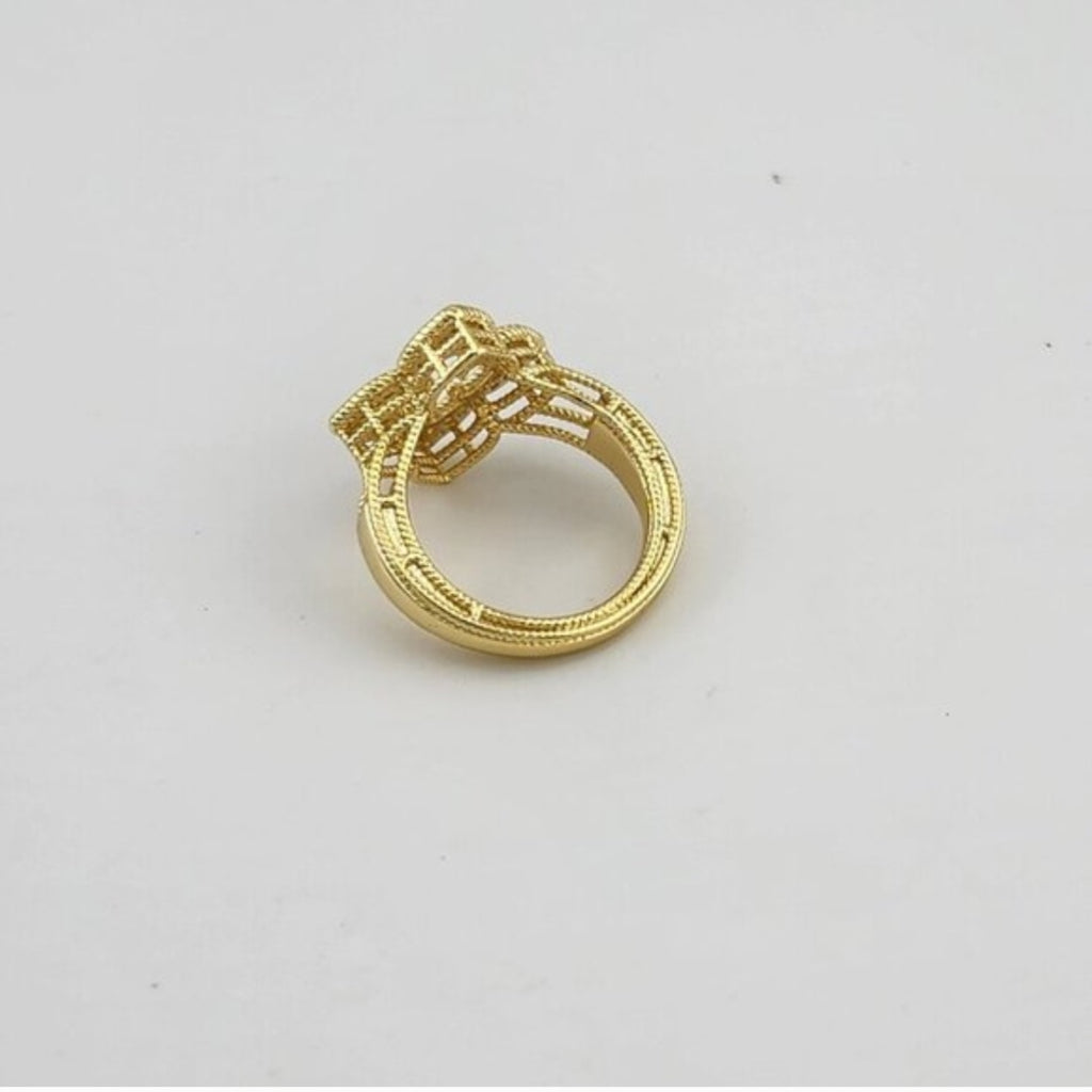 Brand New Green Clover Brass Ring