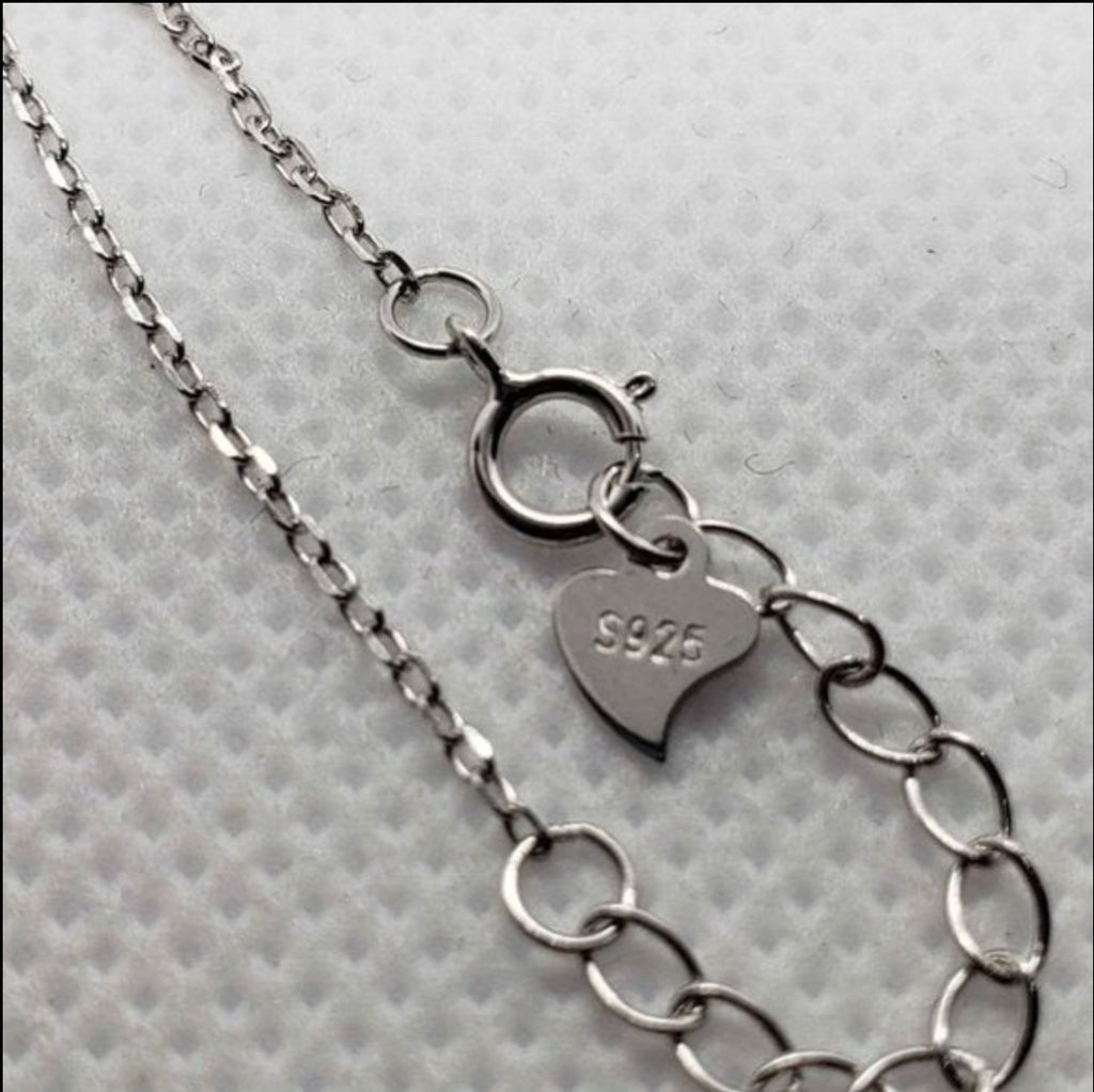 Brand New Sterling Silver 925 Infinite & Heart Necklace