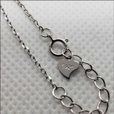 Brand New Sterling Silver 925 Infinite & Heart Necklace