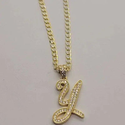 Brand New Sterling Silver 925 Letter Y Necklace