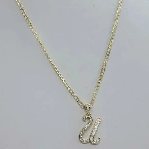 Brand New Sterling Silver 925 Letter U Necklace