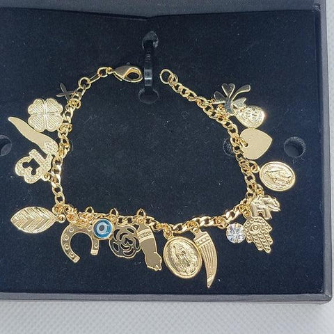 Brand New Brazilian 18k Gold Filled lucky Charm Bracelet