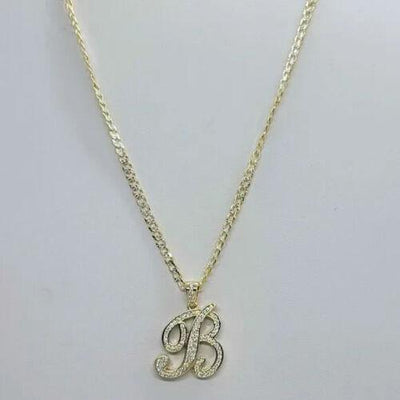 Brand New Sterling Silver 925 Letter B Necklace