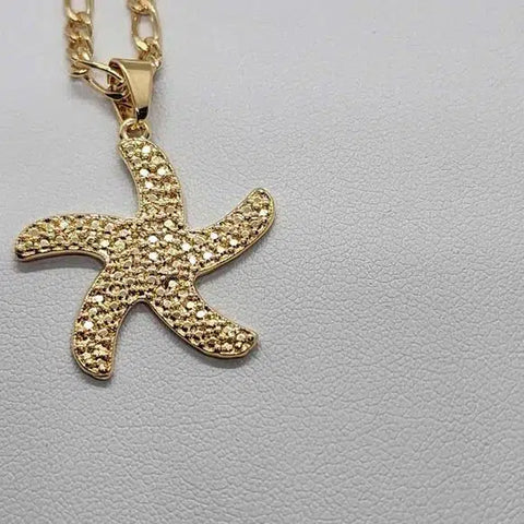 Brand New  Brazilian 18k Gold Filled Starfish Necklace