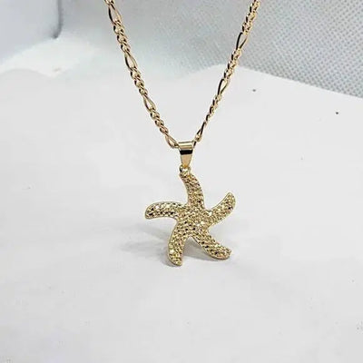 Brand New  Brazilian 18k Gold Filled Starfish Necklace