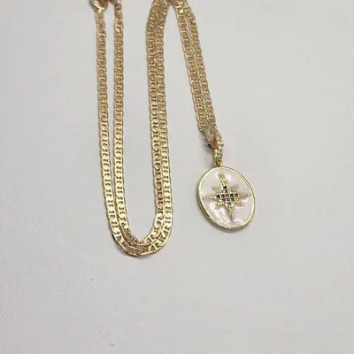 Brand New  Brazilian 18k Gold Filled Necklace w/ Brass star pendent