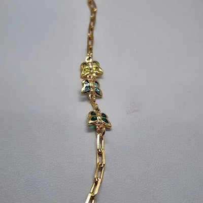 Brand New  Brazilian 18k Gold Filled Multi Butterflies Necklace