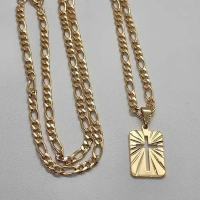 Brand New Brazilian 18k Gold Filled Cross Necklace