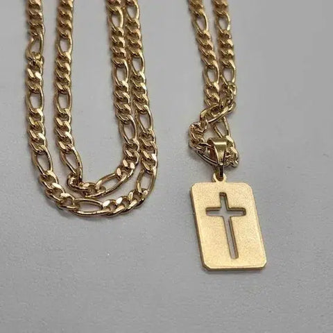 Brand New Brazilian 18k Gold Filled Cross Necklace