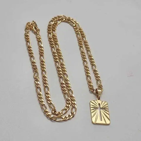 Brand New Brazilian 18k Gold Filled Cross Necklace