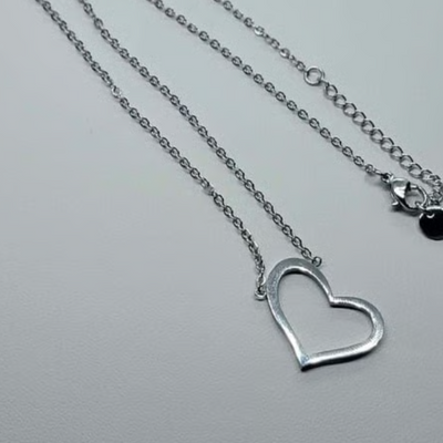 Brand New Stainless Steel Heart Necklace