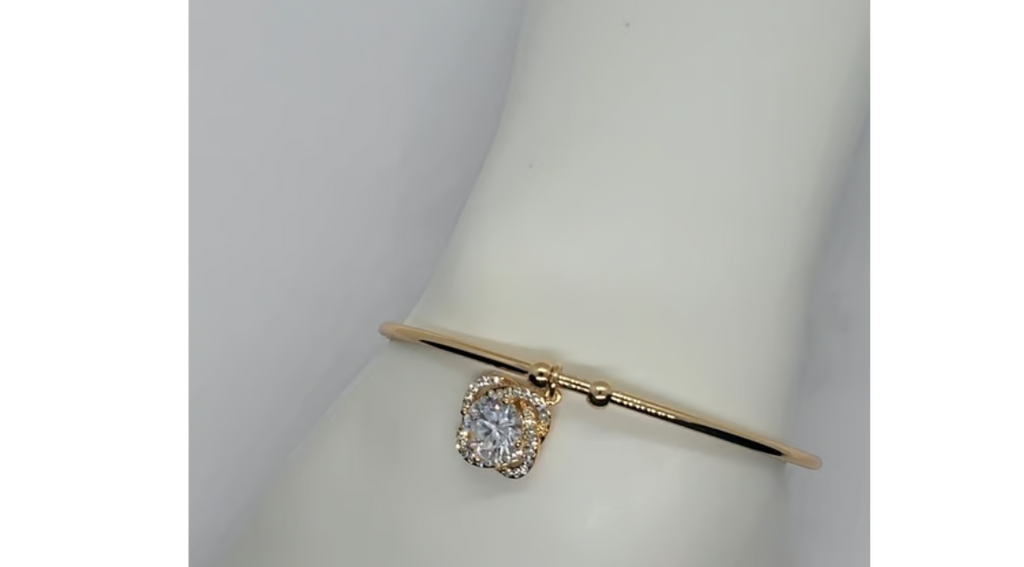 18K Gold-Plated CZ Stone Bracelet – Stylish & Elegant