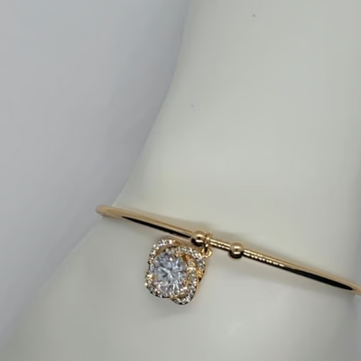 18K Gold-Plated CZ Stone Bracelet – Stylish & Elegant