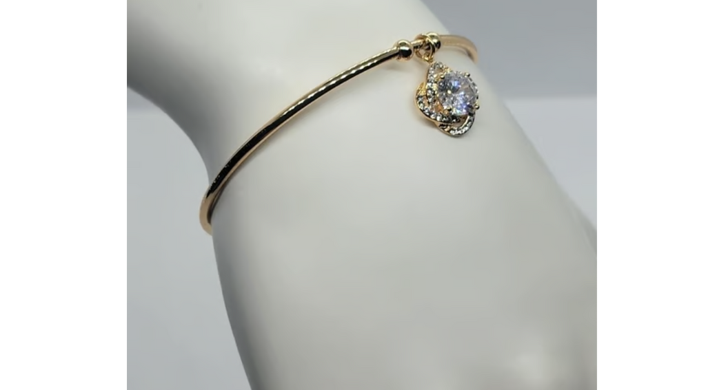 18K Gold-Plated CZ Stone Bracelet – Stylish & Elegant