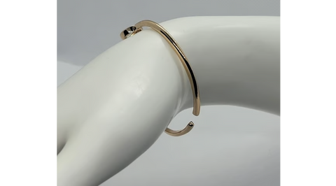 18K Gold-Plated Bracelet | Blue Enamel Infinity Design | Brand New