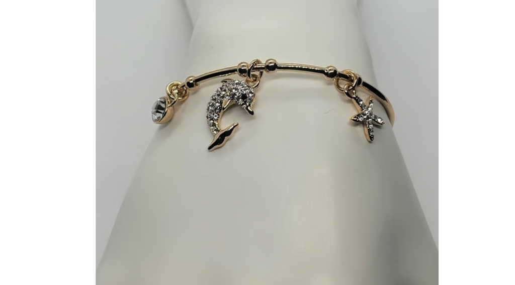 18K Gold-Plated Charm Bracelet – 3 Unique Charms