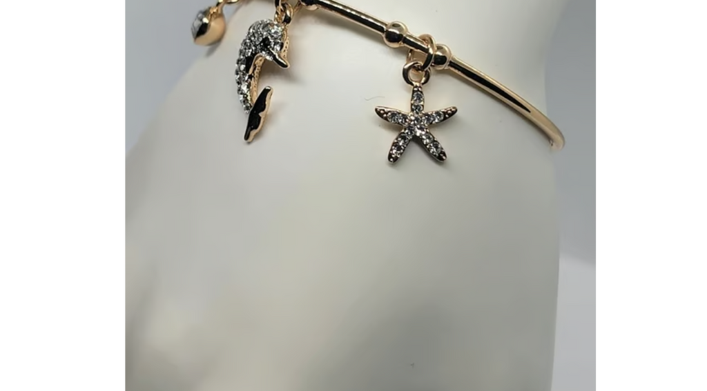 18K Gold-Plated Charm Bracelet – 3 Unique Charms