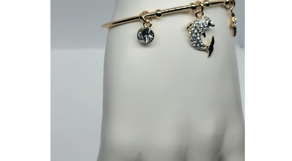 18K Gold-Plated Charm Bracelet – 3 Unique Charms