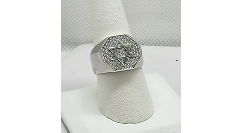 Brand New Sterling Silver 925 Star Of David Ring