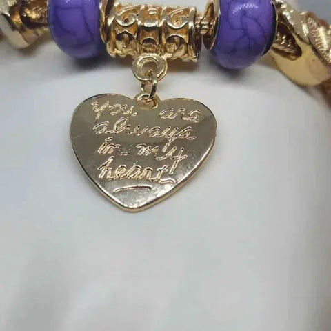 Brand New Brazilian 18k Gold Filled Heart Bracelet