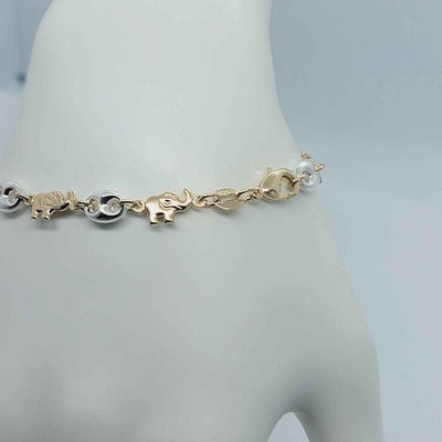 Brand New Brazilian 18k Gold Filled Elephants Bracelet