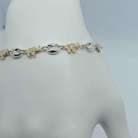 Brand New Brazilian 18k Gold Filled Elephants Bracelet