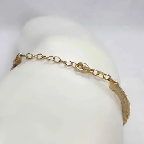 Brand New Brazilian 18k Gold Filled Herring Bone Bracelet