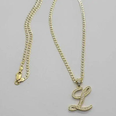 Brand New Sterling Silver 925 Letter L Necklace