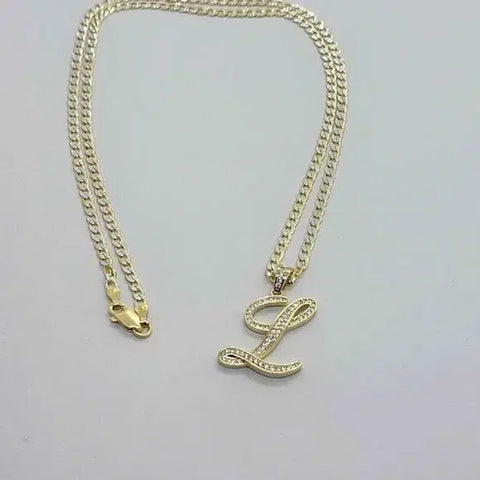 Brand New Sterling Silver 925 Letter L Necklace