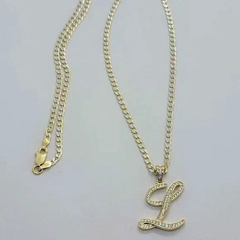 Brand New Sterling Silver 925 Letter L Necklace