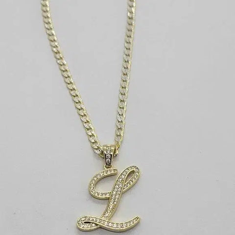 Brand New Sterling Silver 925 Letter L Necklace