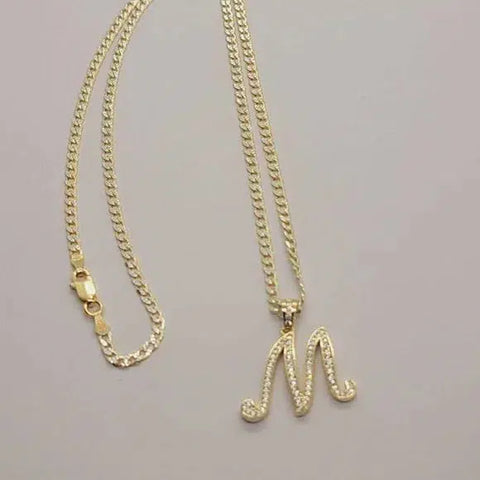 Brand New Sterling Silver 925 Letter M Necklace