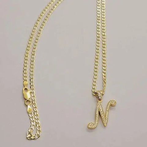 Brand New Sterling Silver 925 Letter N Necklace