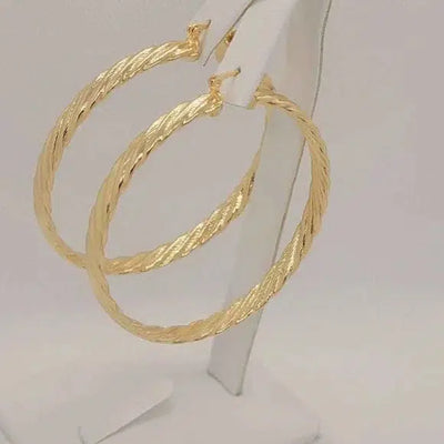 Brand New Brazilian 18k Gold Filled Earrings Hoops with Designs