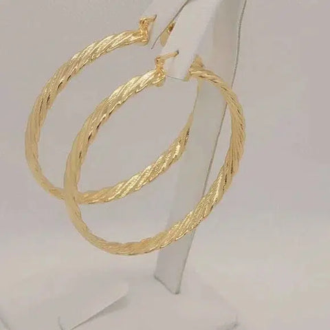 Brand New Brazilian 18k Gold Filled Earrings Hoops with Designs