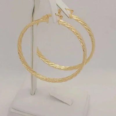 Brand New Brazilian 18k Gold Filled Earrings Hoops with Designs