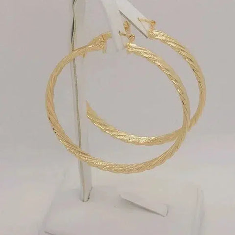 Brand New Brazilian 18k Gold Filled Earrings Hoops with Designs