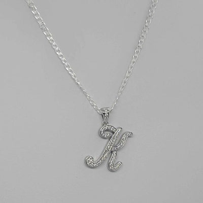 Brand New Sterling Silver 925 Letter K Necklace