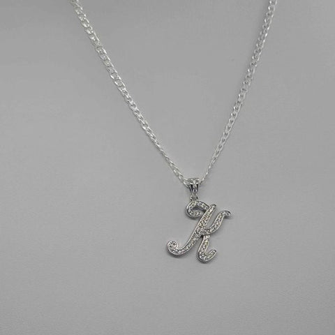 Brand New Sterling Silver 925 Letter K Necklace