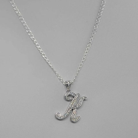 Brand New Sterling Silver 925 Letter K Necklace