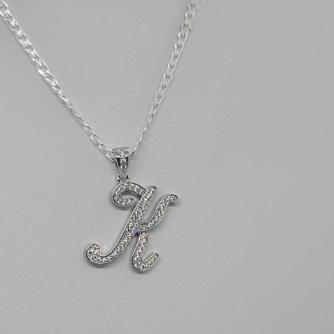 Brand New Sterling Silver 925 Letter K Necklace