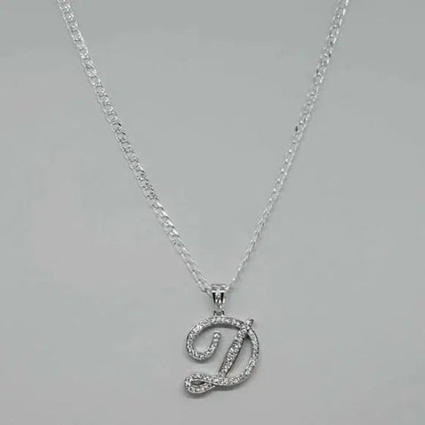 Brand New Sterling Silver 925 Letter D Necklace